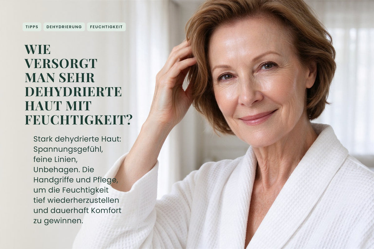 Wie versorgt man sehr dehydrierte Haut mit Feuchtigkeit?