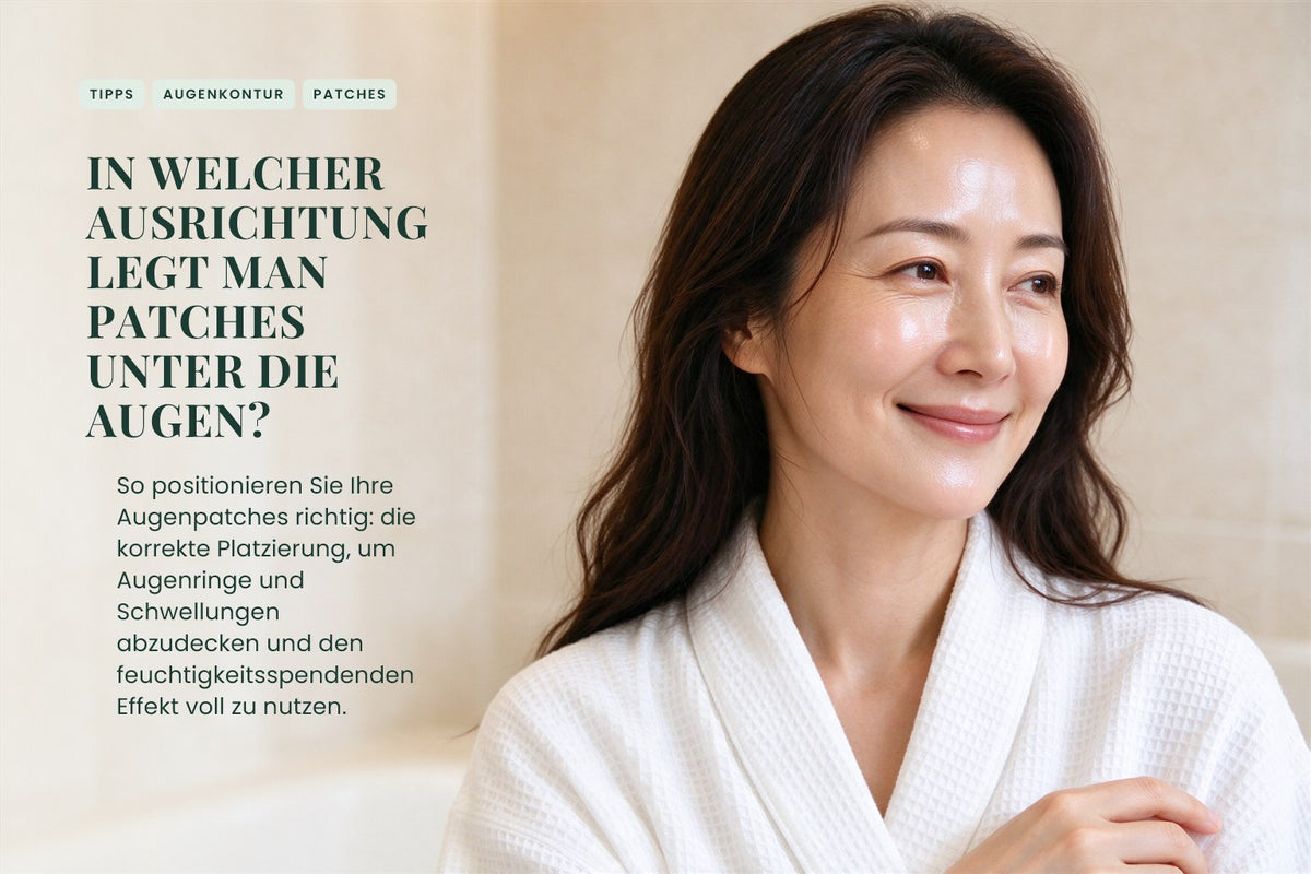 In welcher Ausrichtung legt man Patches unter die Augen?