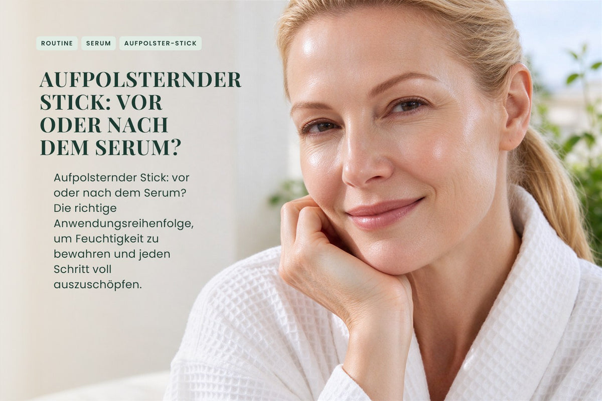 Aufpolsternder Stick: Vor oder nach dem Serum?