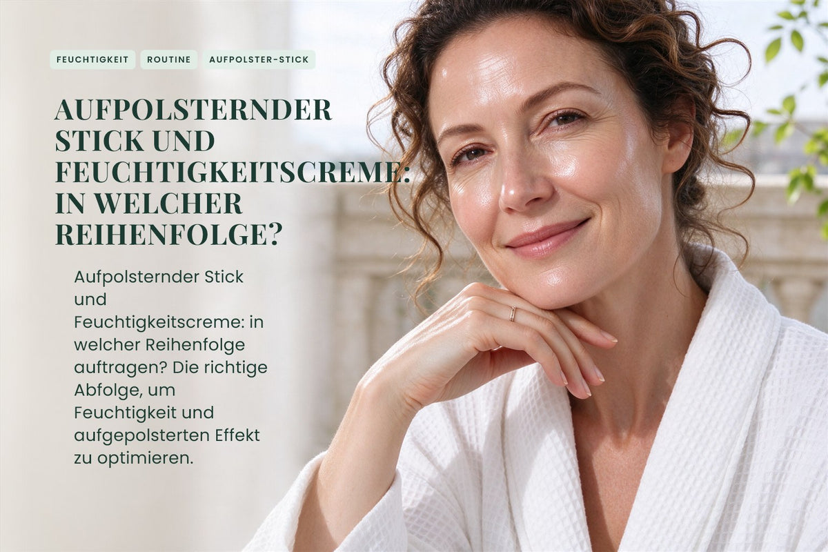 Aufpolsternder Stick und Feuchtigkeitscreme: in welcher Reihenfolge?
